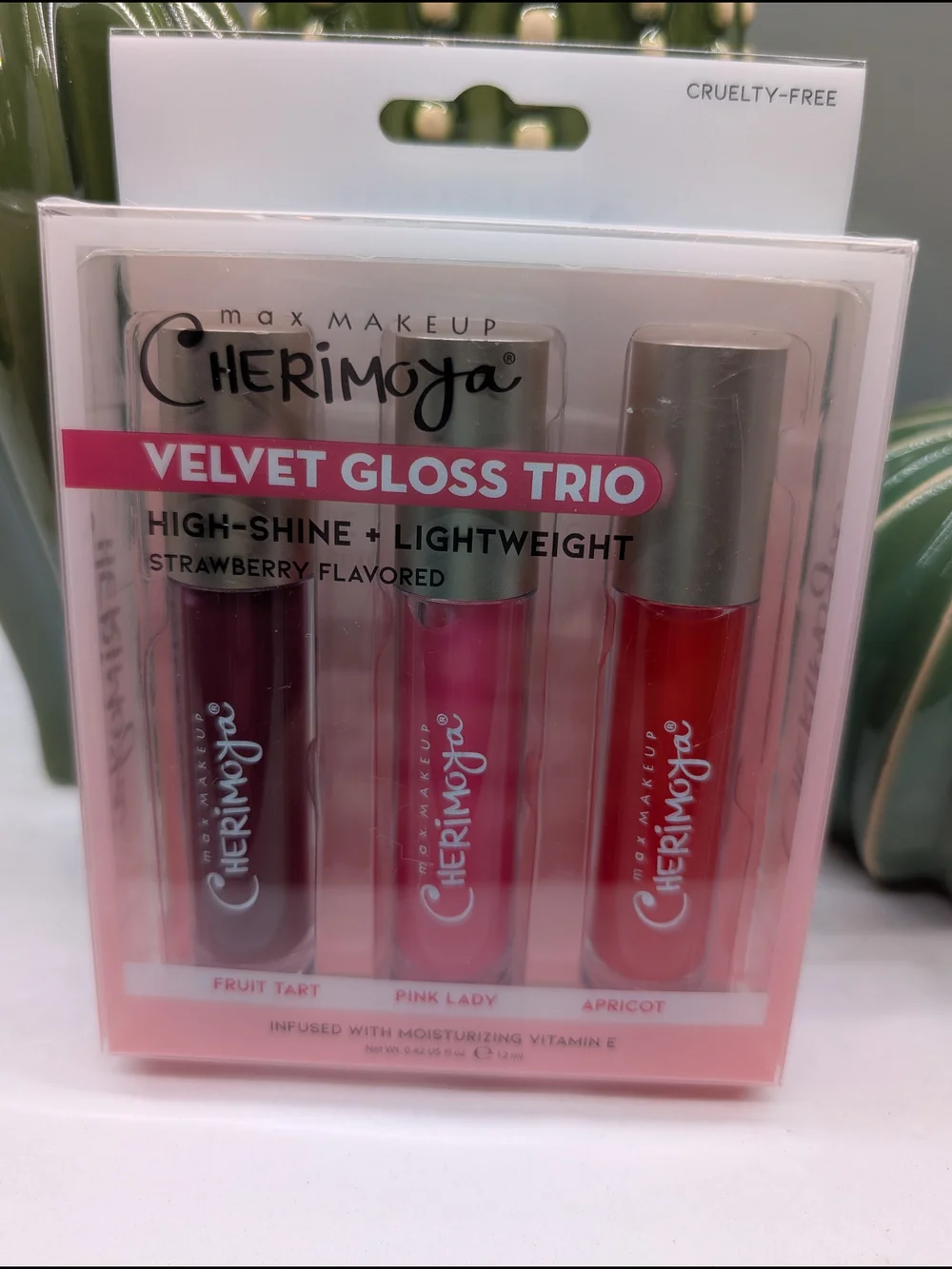 Cherimoya Velvet Gloss Trio - Pink & Red Lip Gloss Set